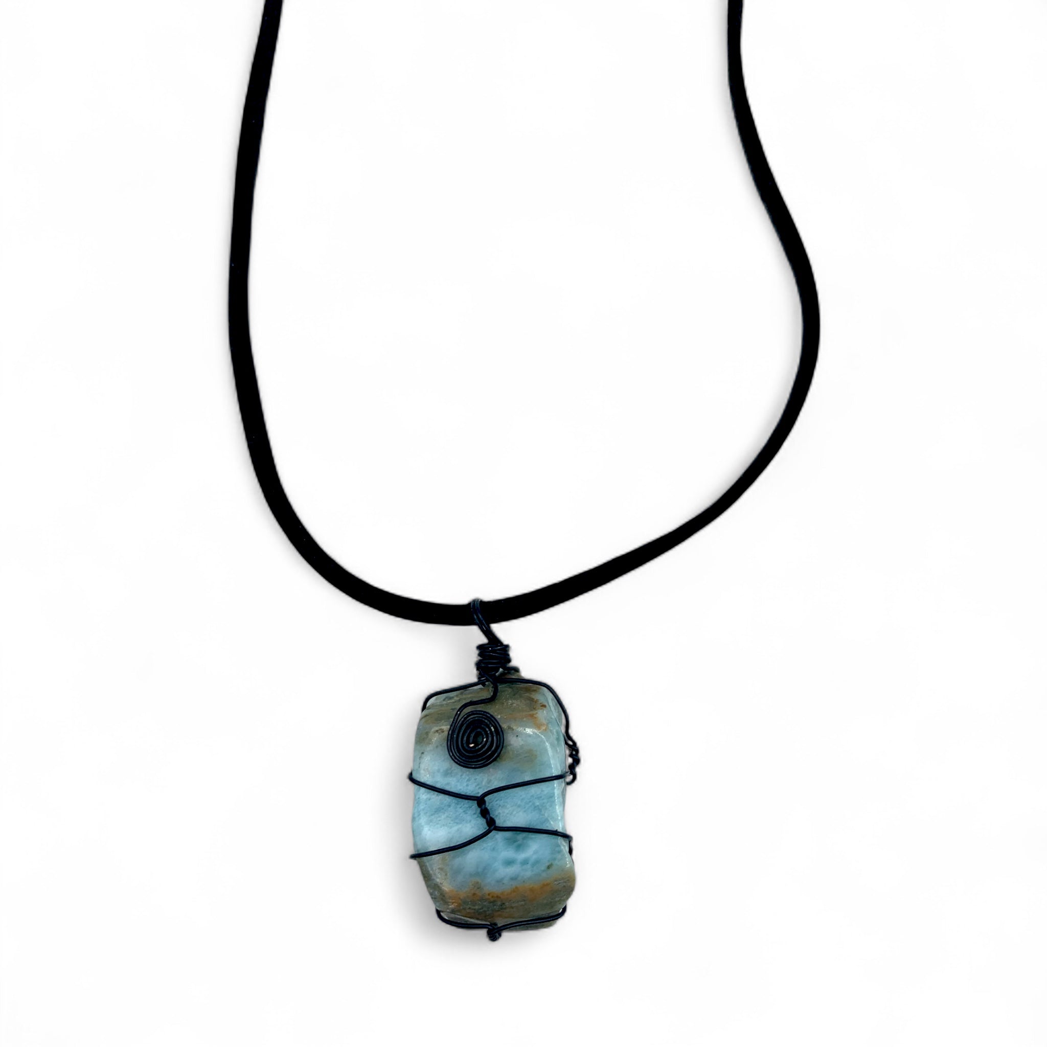 Necklace - Larimar Spiral